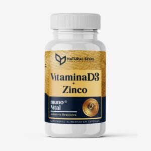 Vitamina D3 + Zinco 60caps Natural Ervas