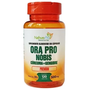 Ora Pro Nóbis + Cúrcuma + Gengibre 120caps NathurePro